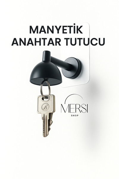 Mersi SHOP Lamba Şeklinde Manyetik Anahtar Tutucu – Duvara Yapışkanlı Dekorat...