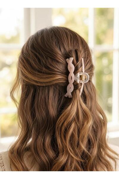 Toka Delisi مشبك نسائي حلزوني الشكل من الأكريليك الناعم