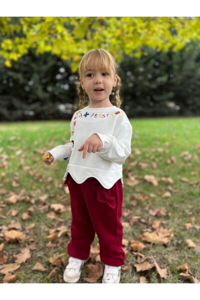 WİKİBOOM Girl's 3 Thread Bottom and Top Set