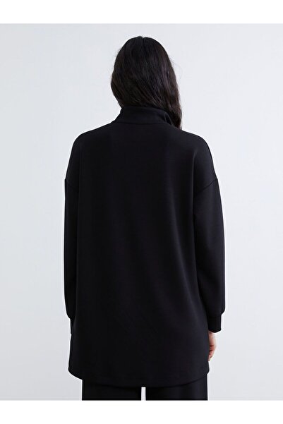 LC Waikiki Lcw Modest Stand Collar Women's Sweatshirt Tunic