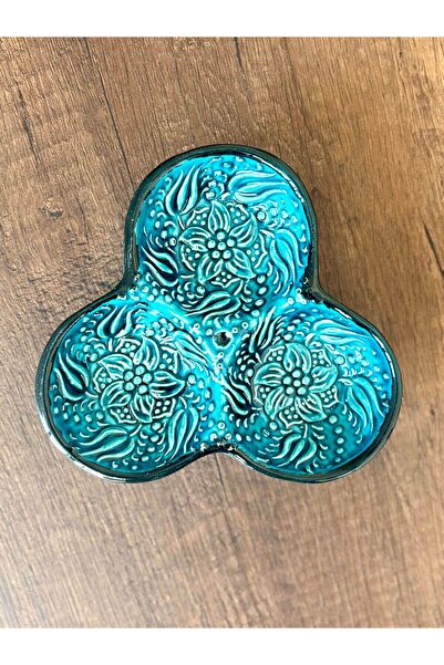 MUGUSA HEDİYELİK وعاء تقديم الحلويات مصنوع يدويًا من السيراميك الصيني بنقوش ب...