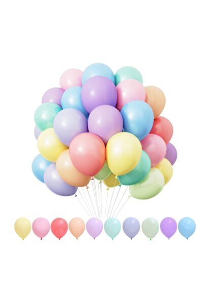 ENAGRO Set of 100 pastel latex balloons for parties and anniversaries
