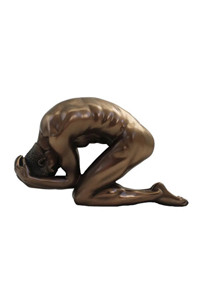 İTALFAMA Decorațiune din bronz Nud de bărbat disperat H9