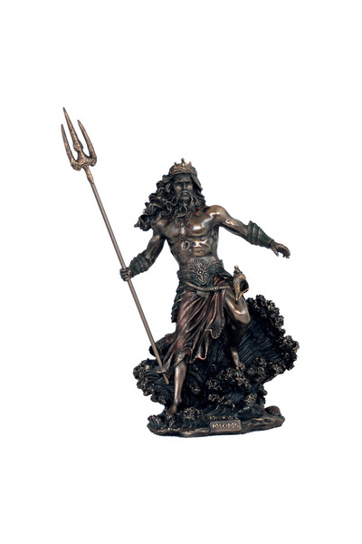 İTALFAMA Bronze Decoration Poseidon God of the Sea H53