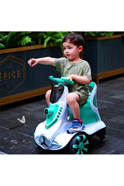 ALBADER سكوتر كهربائي للأطفال، سكوتر مزود بمُطلق فقاعات، ألعاب ركوب للأطفال، 4 عجلات