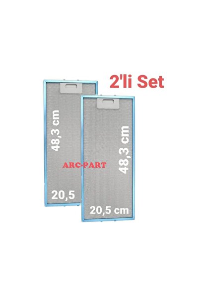 ARC-PART ESTY 1150 W6 ASPİRATÖR ALÜMİNYUM FİLTRE 9002 - 2'Lİ SET - ( 20,5x48,...