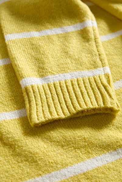 Knitoryx Rochie pulover tricotată în dungi pentru femei supradimensionat largi croială (4 culori)