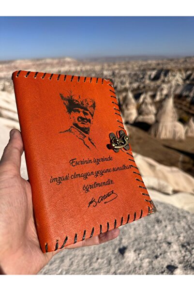 zarif atölye Ataturk Themed Leather Notebook
