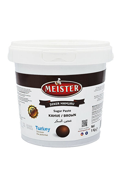 Top Ingrediente Sugar Paste - Meister - Modeling & Coating - Bucket - 1 Kilogram - Brown Color