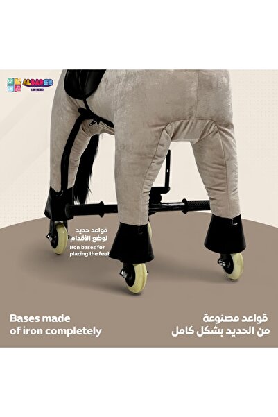 ALBADER Ride on Horse Toy For Kids Riding Horse, Horse Toy For Kids With 4 Wheels, Horse Riding Toy For Kids