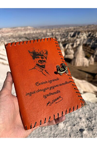 zarif atölye Ataturk Themed Leather Notebook