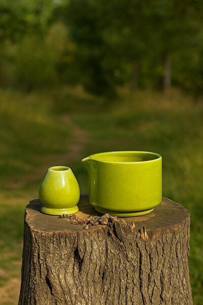 Aybal Organik Özel Yapım Seramik Matcha Kasesi Mint Yeşili