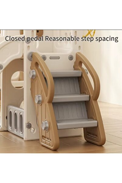 FULLJOY 3-in-1 Slide and Swing Set with Basketball Hoop for Kids, Indoor and Outdoor Playground Set for Toddlers