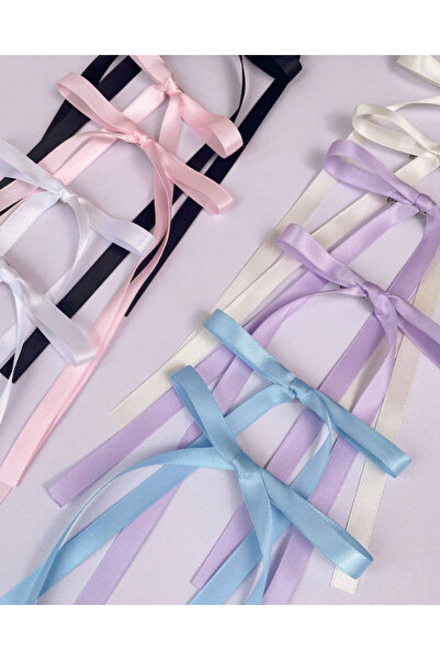 Organizasyon Pazarı 10Pcs Long Red Ribbon Decorative Satin Bow Gift Package Ornament Party Wedding Engagement New Year