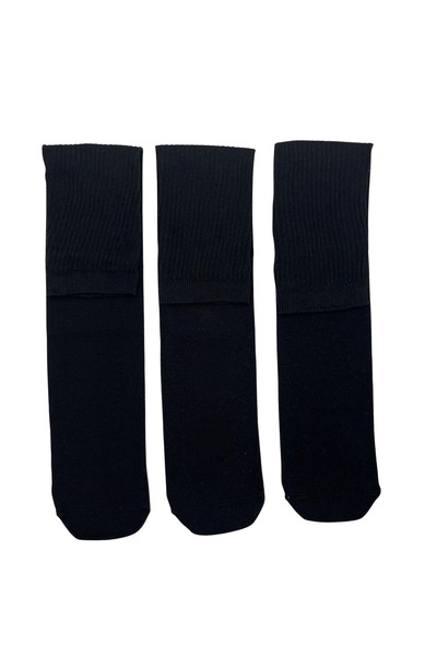 FENRA STUDIO جوارب رياضية مريحة من القطن الناعم باللون الأسود بدون كعب