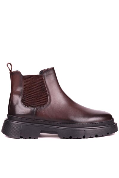 Shoetyle - Brown Genuine Leather Men's Chelsea Boots 101-9046