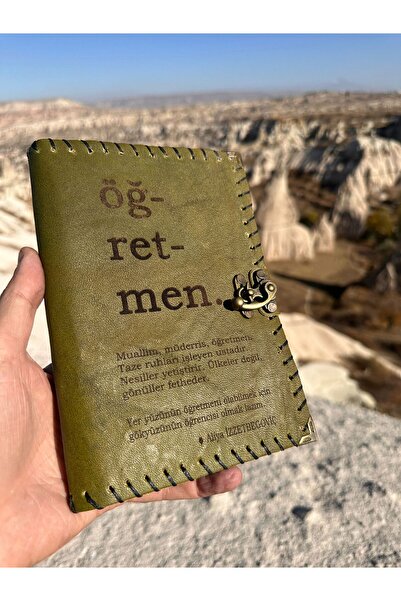 zarif atölye Teacher Themed Leather Notebook