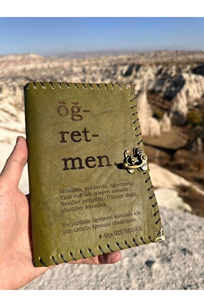 zarif atölye Teacher Themed Leather Notebook