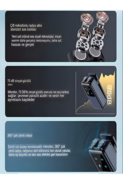 DEANB 600mAh Kablosuz Çiftli Yaka Mikrofonu Type-C Lightning Uyumlu iPhone Android 25m Ses Mikrofonu