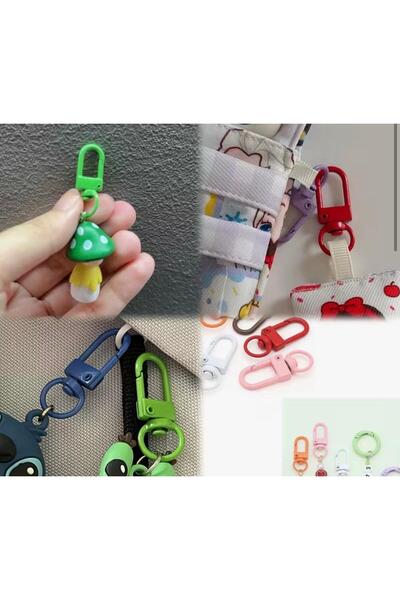 Bumelo 50 قطعة من سلسلة المفاتيح المصنوعة من سبائك الزنك متعددة الألوان عالية الجودة، سلسلة مفاتيح مصنوعة يدويًا