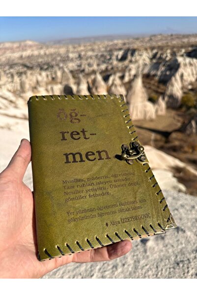 zarif atölye Teacher Themed Leather Notebook