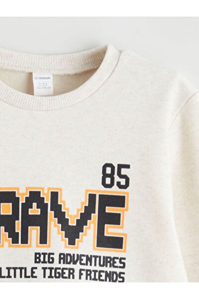 LC Waikiki Lcw Kids Crew Neck Printed Boys Thick Sweatshirt