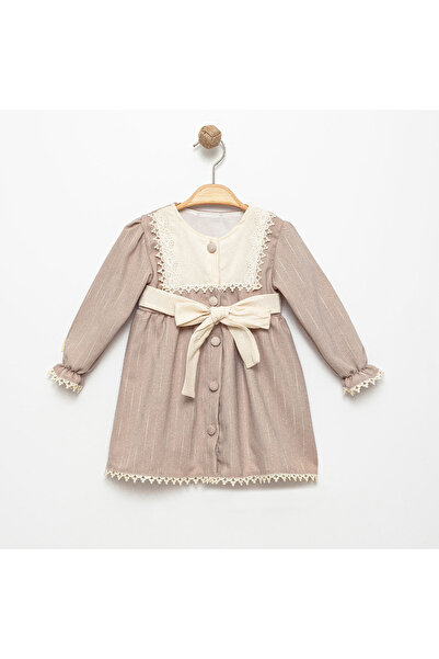Baby Kız Bebek Bağlamalı Vintage Elbise Bayramlık