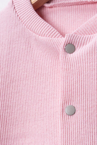 DIMPLE BABY Cotton Stretch Fabric Front Snap Fastener 4-Season Baby Set