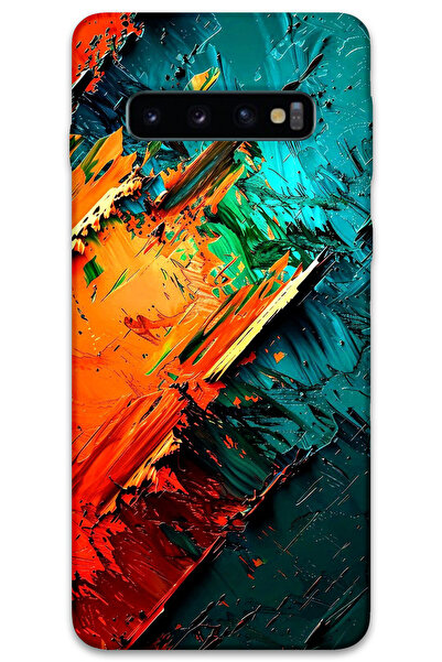 MRCİLETİSİM غطاء خلفي لهاتف سامسونج جالاكسي S10 بنمط HD مطبوع - كريستال