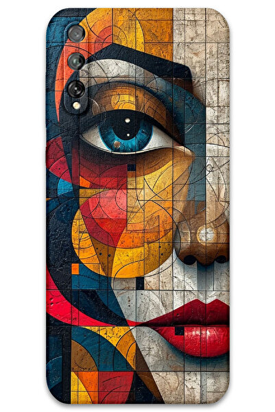 MRCİLETİSİM غطاء خلفي لهاتف هواوي P Smart S / Y8P بنمط HD مطبوع - وجه فني