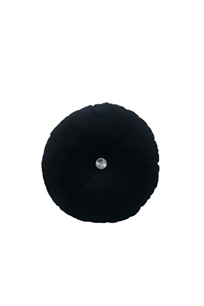 velvix Yuvarlak Dolgulu Düğmeli Kırlent-Kalın Uzun Ömürlü Kumaş