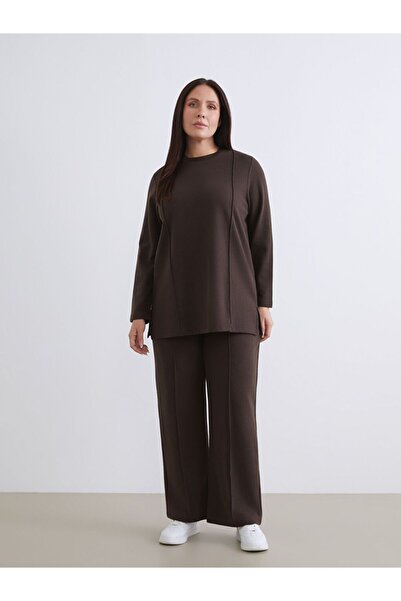 LC Waikiki Plus Size Women's Sweatpants with Elastic Waist