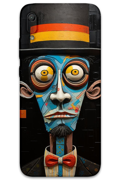 MRCİLETİSİM غطاء خلفي لهاتف هواوي Y6 2019 بنمط HD مطبوع - صراخ صامت