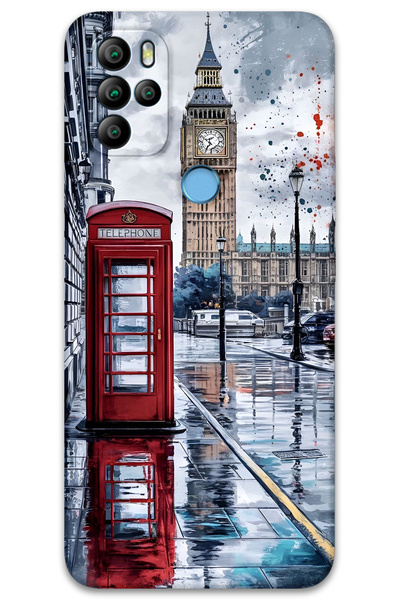 MRCİLETİSİM غطاء خلفي من جينرال موبايل GM 21 Pro Case HD Pattern مطبوع - لندن