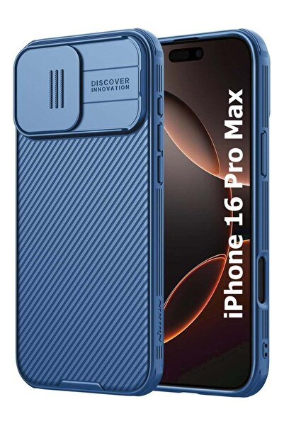 Nillkin جراب كام شيلد برو لجهاز iPhone 16 Pro Max (أزرق)