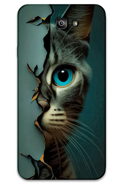 MRCİLETİSİM غطاء خلفي لهاتف سامسونج جالاكسي J7 برايم HD Pattern مطبوع - القط ...