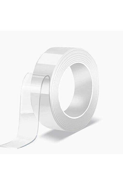 PooleMark Çift Taraflı Nano Jel Şeffaf Ultra Güçlü Montaj Bandı 2m 1mm Vidası...