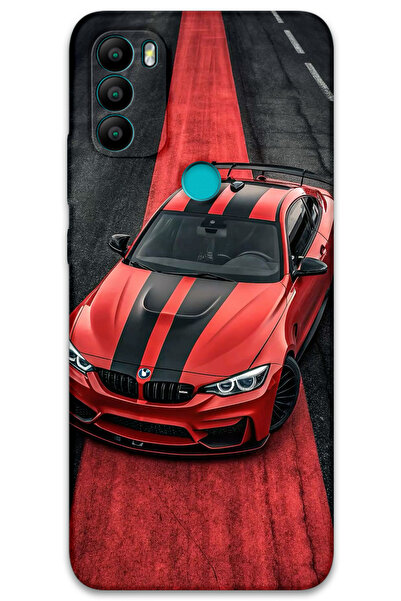 MRCİLETİSİM غطاء خلفي من جينرال موبايل GM 21 Plus Case HD Pattern مطبوع - أحمر BW