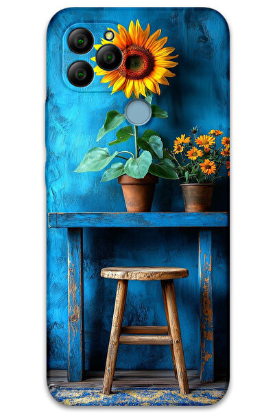 MRCİLETİSİM غطاء خلفي من جينرال موبايل GM 22 بنمط HD مطبوع - زهرة فنية