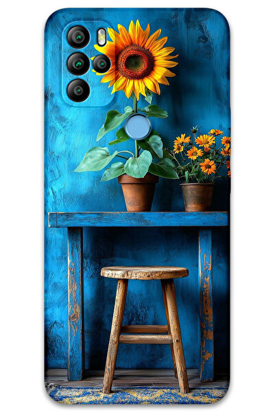 MRCİLETİSİM غطاء خلفي من جينرال موبايل GM 21 Pro Case HD Pattern مطبوع - زهرة فنية