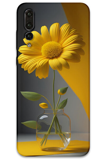 MRCİLETİSİM غطاء خلفي لهاتف هواوي P20 Pro بنمط HD مطبوع - زهرة الفانوس