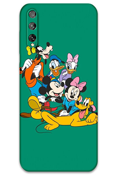 MRCİLETİSİM غطاء خلفي لهاتف هواوي P Smart S / Y8P بنمط HD مطبوع - ميكي 1