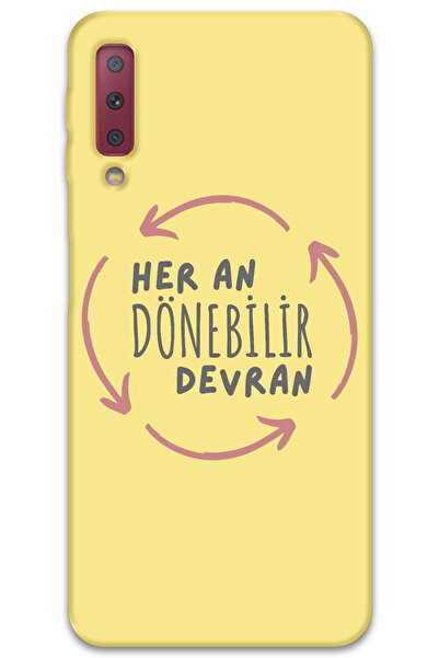 MRCİLETİSİM غطاء خلفي لهاتف سامسونج جالاكسي A7 2018 بنمط HD مطبوع - ديفران دوينر