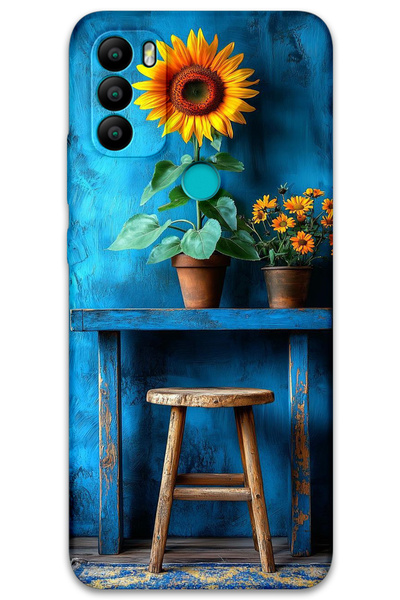 MRCİLETİSİM غطاء خلفي من جينرال موبايل GM 21 Plus بنمط HD مطبوع - زهرة فن النشاطية