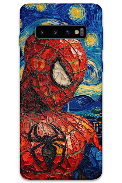 MRCİLETİSİM غطاء خلفي لهاتف سامسونج جالاكسي S10 بنمط HD مطبوع - سبايدر مان