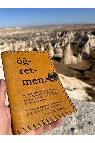 zarif atölye Teacher Themed Leather Notebook