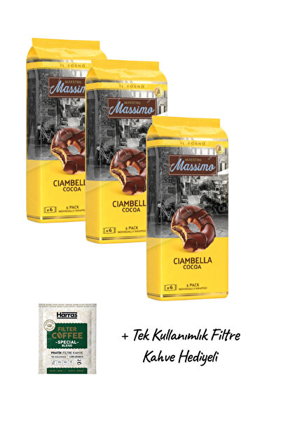 Maestro Massimo كعكة الدونات بالشوكولاتة 270 جرام (6 قطع) × 3 قطع