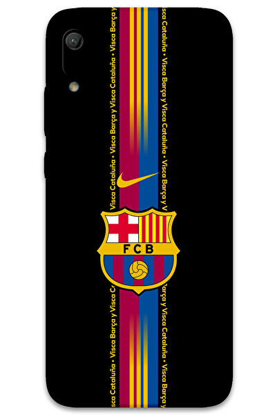 MRCİLETİSİM غطاء خلفي لهاتف هواوي Y6 2019 بنمط HD مطبوع - برشلونة