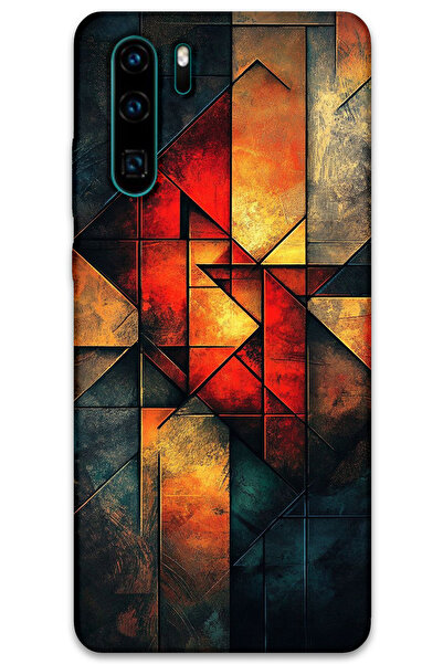 MRCİLETİSİM غطاء خلفي لهاتف هواوي P30 برو بنمط HD مطبوع - ألوان دافئة