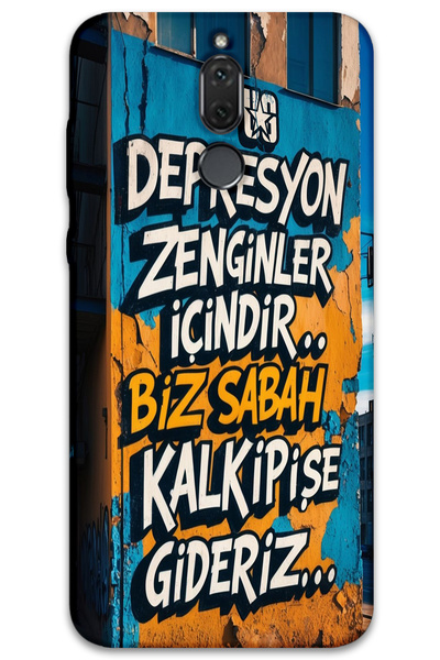 MRCİLETİSİM غطاء خلفي لهاتف هواوي ميت 10 لايت بنمط HD مطبوع -